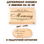 Деревянная флешка с именем Митхад в подарочной коробке 32 Gb USB 2.0 именной подарок